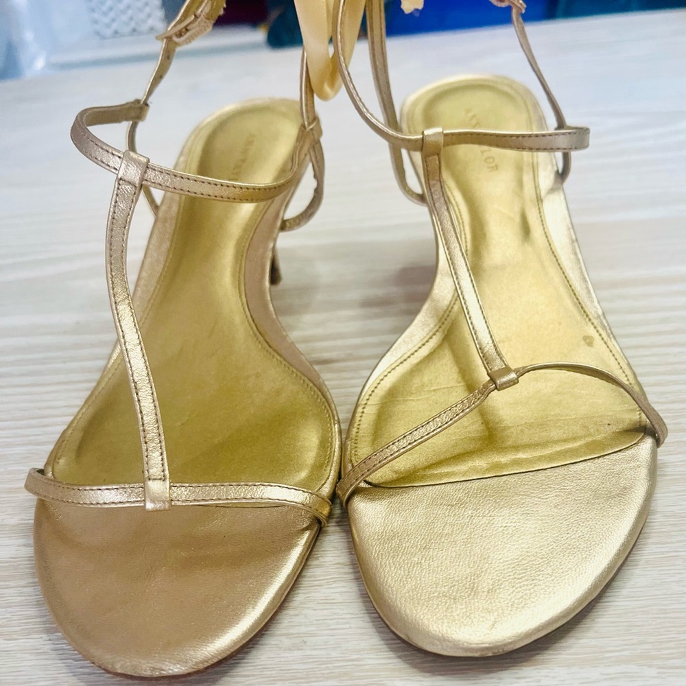 Elegant Gold Strappy Sandals